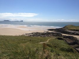 The Worm’s Head Rhossili and Llangennith Beach close to Delvid Stables, Llangennith, Gower