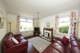 The sitting room at Faircroft, Rhossili