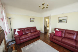 The sitting room at Faircroft, Rhossili