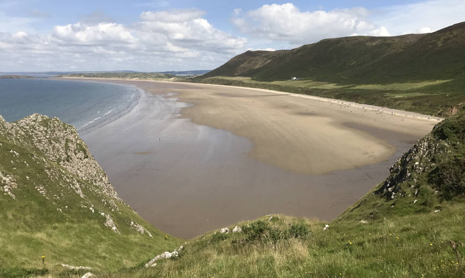 Rhossili Bay in the Gower Peninsula came 3rd in the top 10 UK beaches 2018