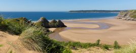 Three Cliffs Bay in the Gower Peninsula