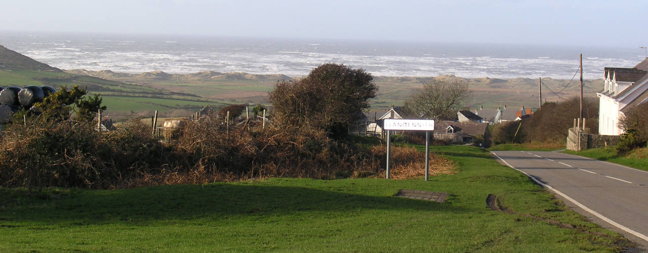 Llangennith village (Llangenydd) in the Gower Peninsula