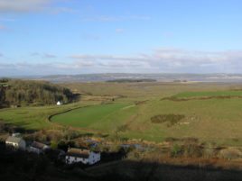 View over the salt marsh Llanmadoc, Gower