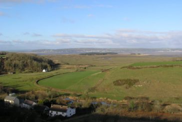 View over the salt marsh Llanmadoc, Gower