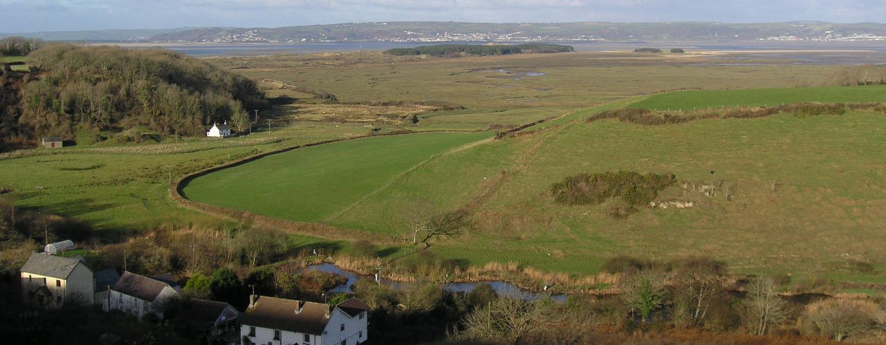 View over the salt marsh Llanmadoc, Gower Peninsula