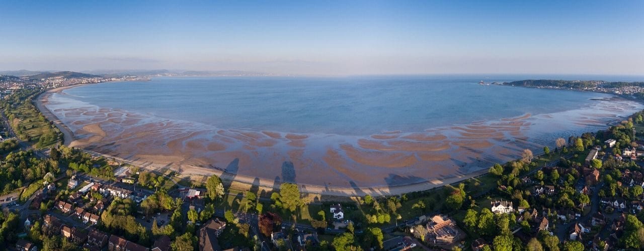 Swansea city and Swansea bay from the air